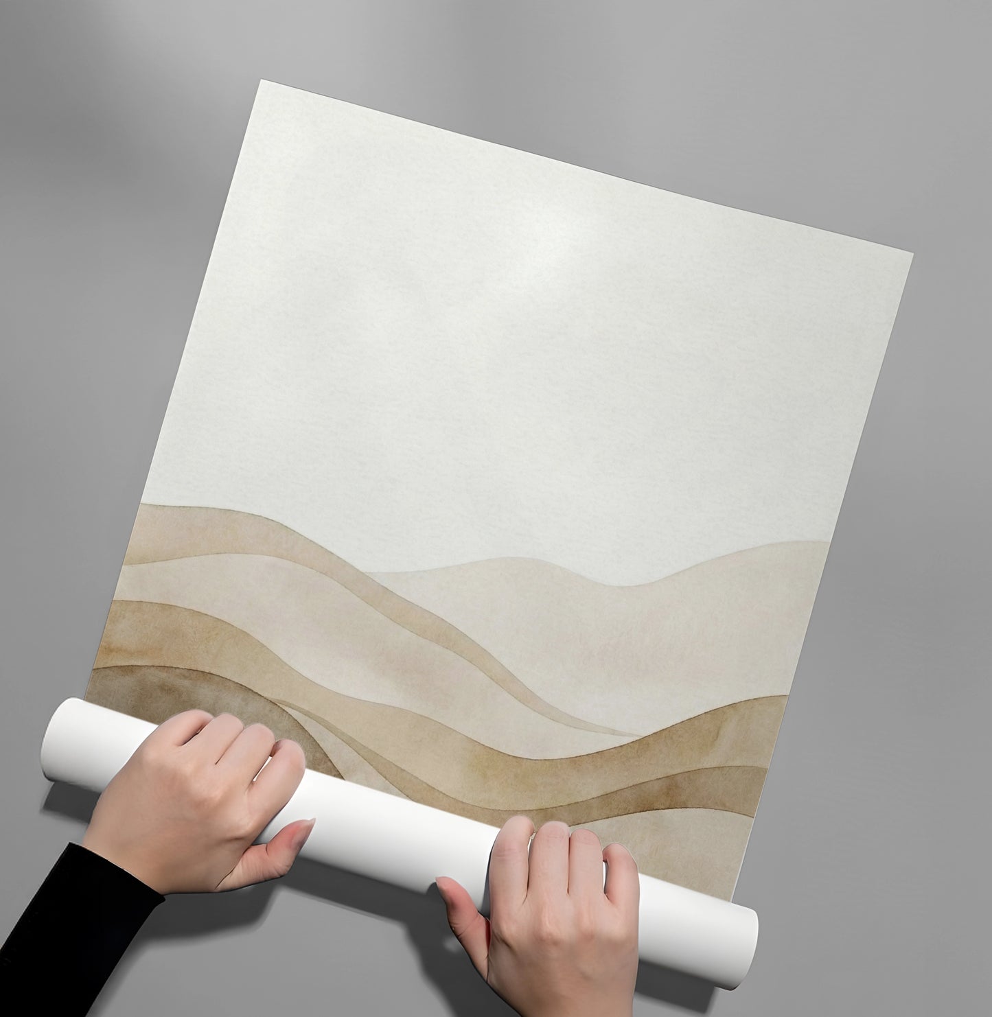 2Abstract Sand Dunes Watercolor - Poster