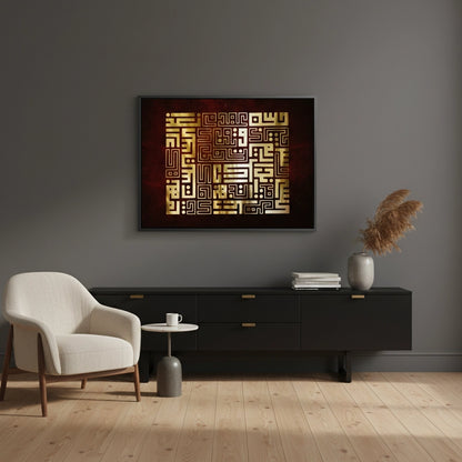 Abstract Square Kufic Art - Canvas