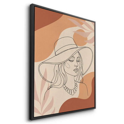 Abstract Sun Hat Lady - Canvas
