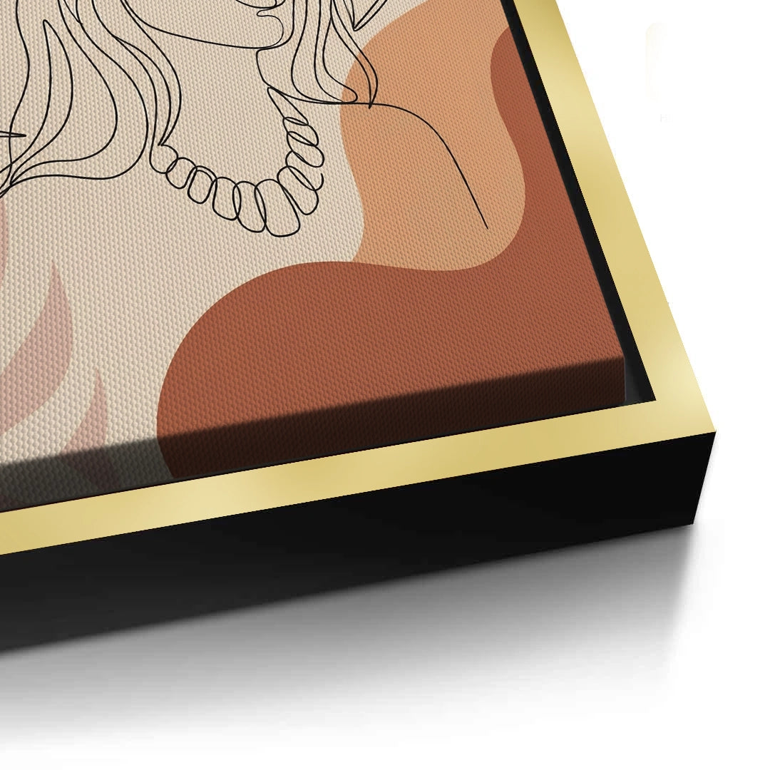 2Abstract Sun Hat Lady - Canvas