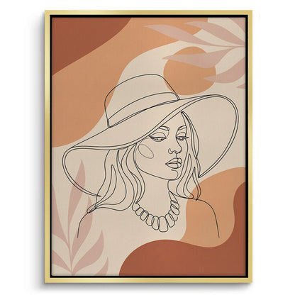Abstract Sun Hat Lady - Canvas