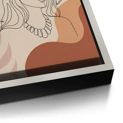 Abstract Sun Hat Lady - Canvas
