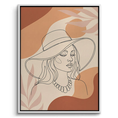 Abstract Sun Hat Lady - Canvas