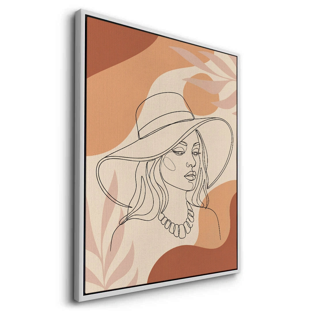 2Abstract Sun Hat Lady - Canvas