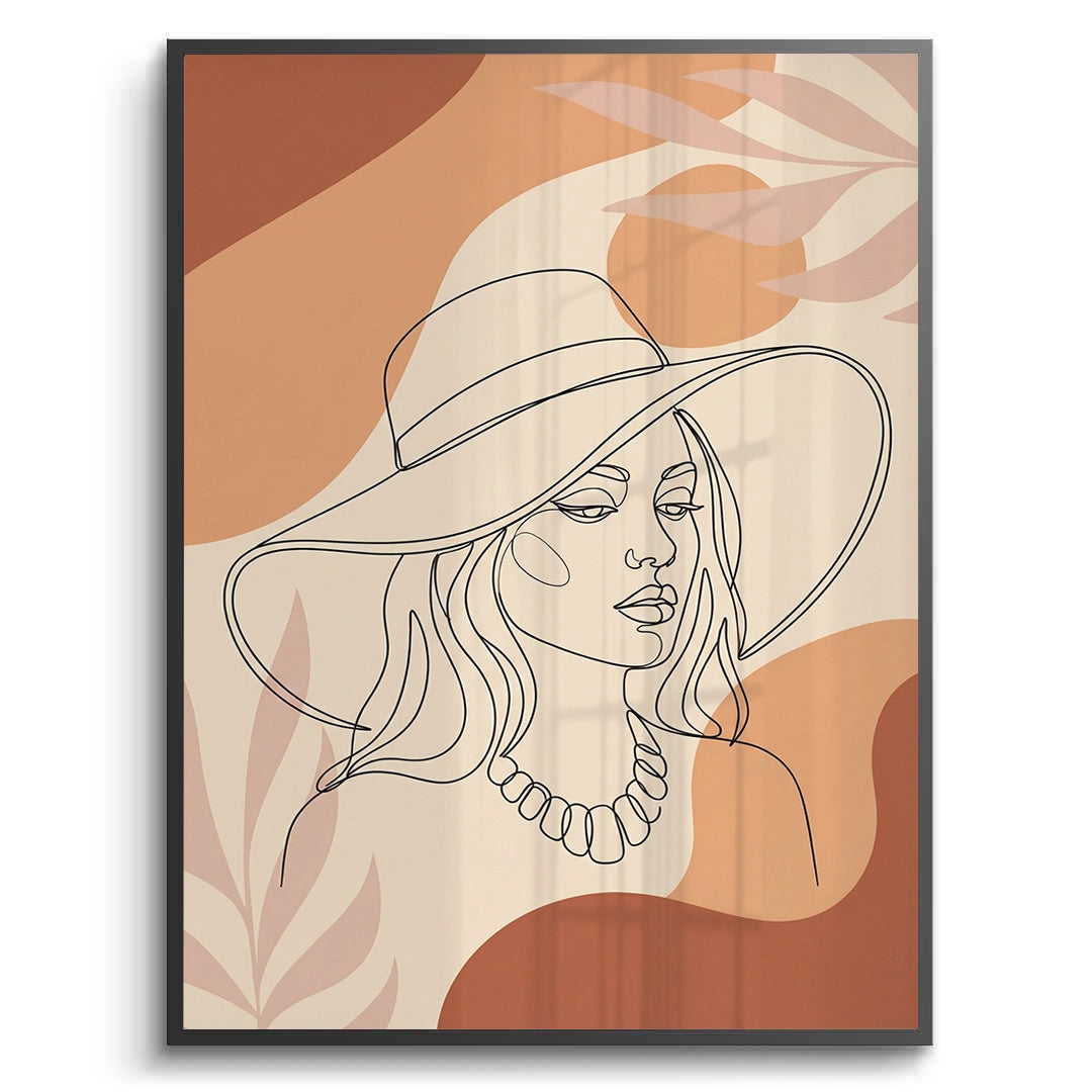 2Abstract Sun Hat Lady - Fine Art