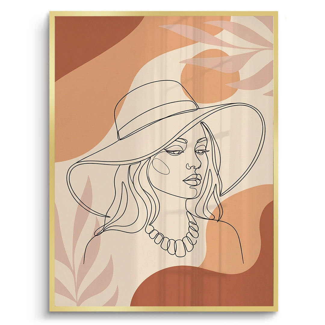 2Abstract Sun Hat Lady - Fine Art