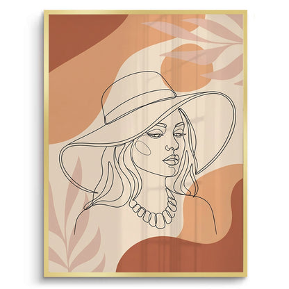 Abstract Sun Hat Lady - Fine Art