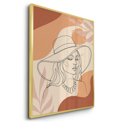 Abstract Sun Hat Lady - Fine Art