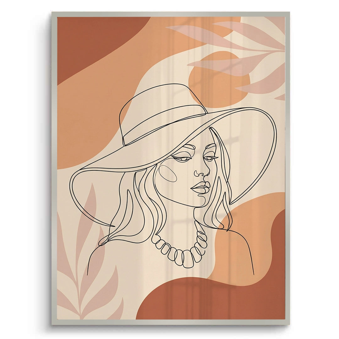 2Abstract Sun Hat Lady - Fine Art