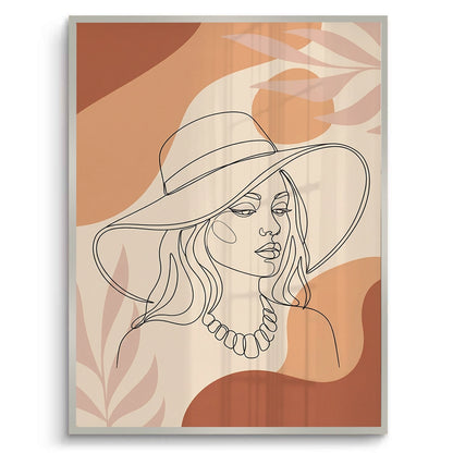 Abstract Sun Hat Lady - Fine Art