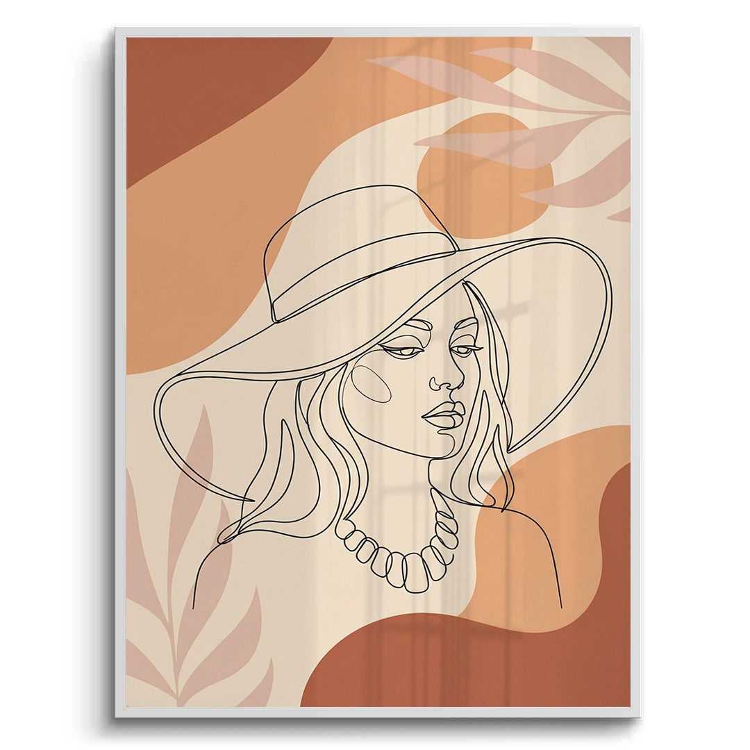 2Abstract Sun Hat Lady - Fine Art