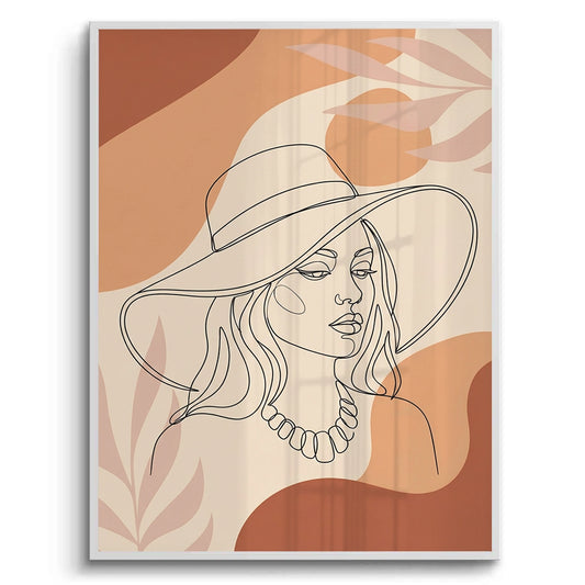 Abstract Sun Hat Lady - Fine Art