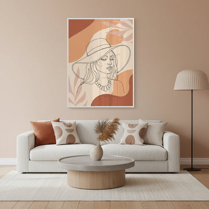 Abstract Sun Hat Lady - Fine Art