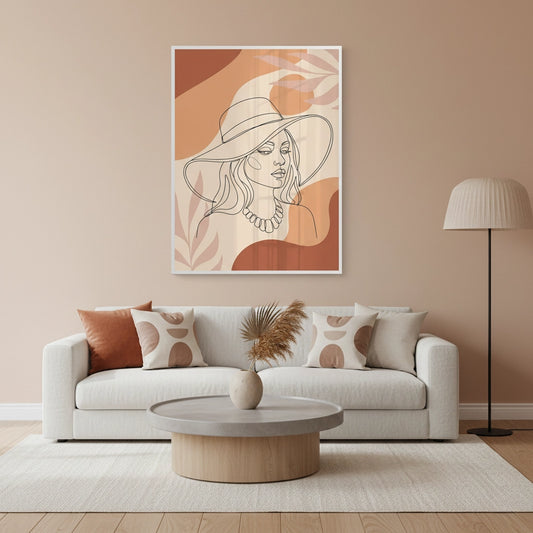 Abstract Sun Hat Lady - Fine Art