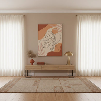 Abstract Sun Hat Lady - Fine Art