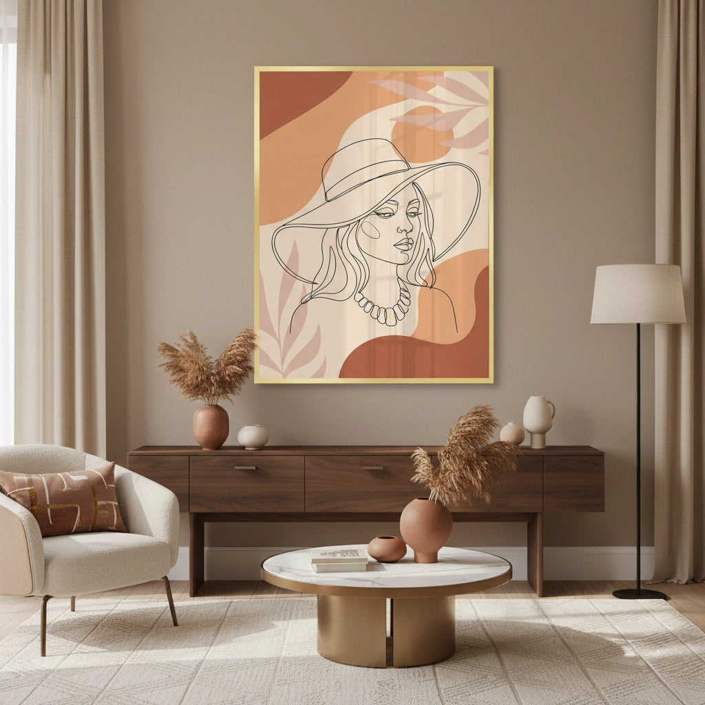 Abstract Sun Hat Lady - Fine Art