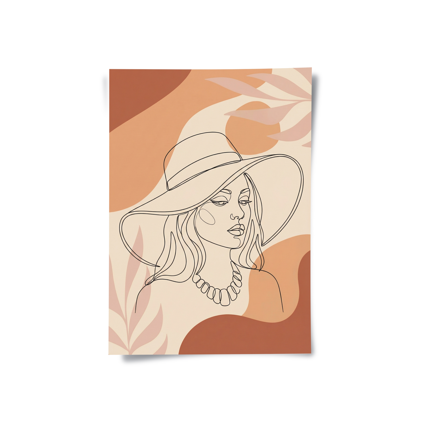 2Abstract Sun Hat Lady - Poster