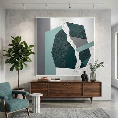 Abstract Teal Geometric #ATG927