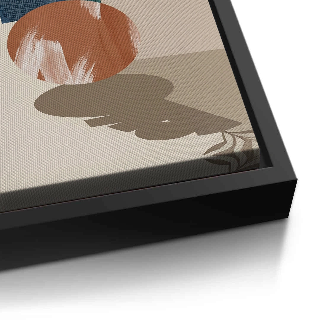 2Abstract Vase and Dried Flowers - Canvas