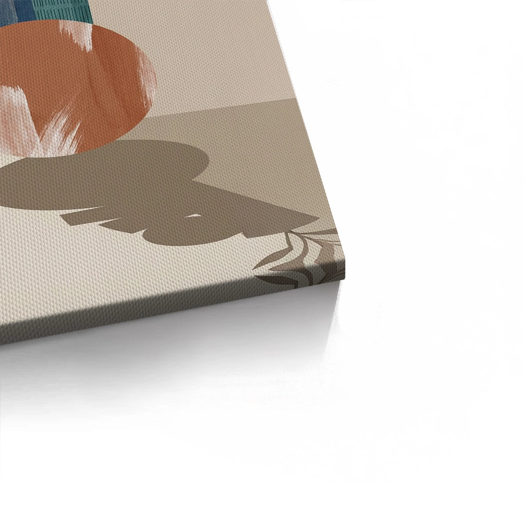 2Abstract Vase and Dried Flowers - Canvas