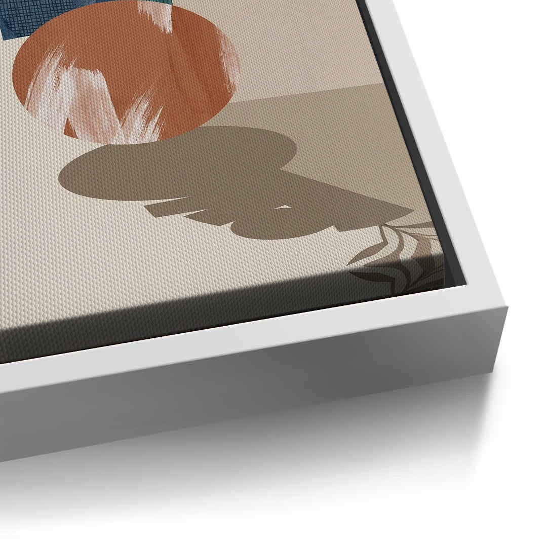 2Abstract Vase and Dried Flowers - Canvas