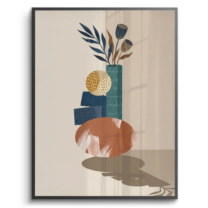 Abstract Vase and Dried Flowers - Fine Art