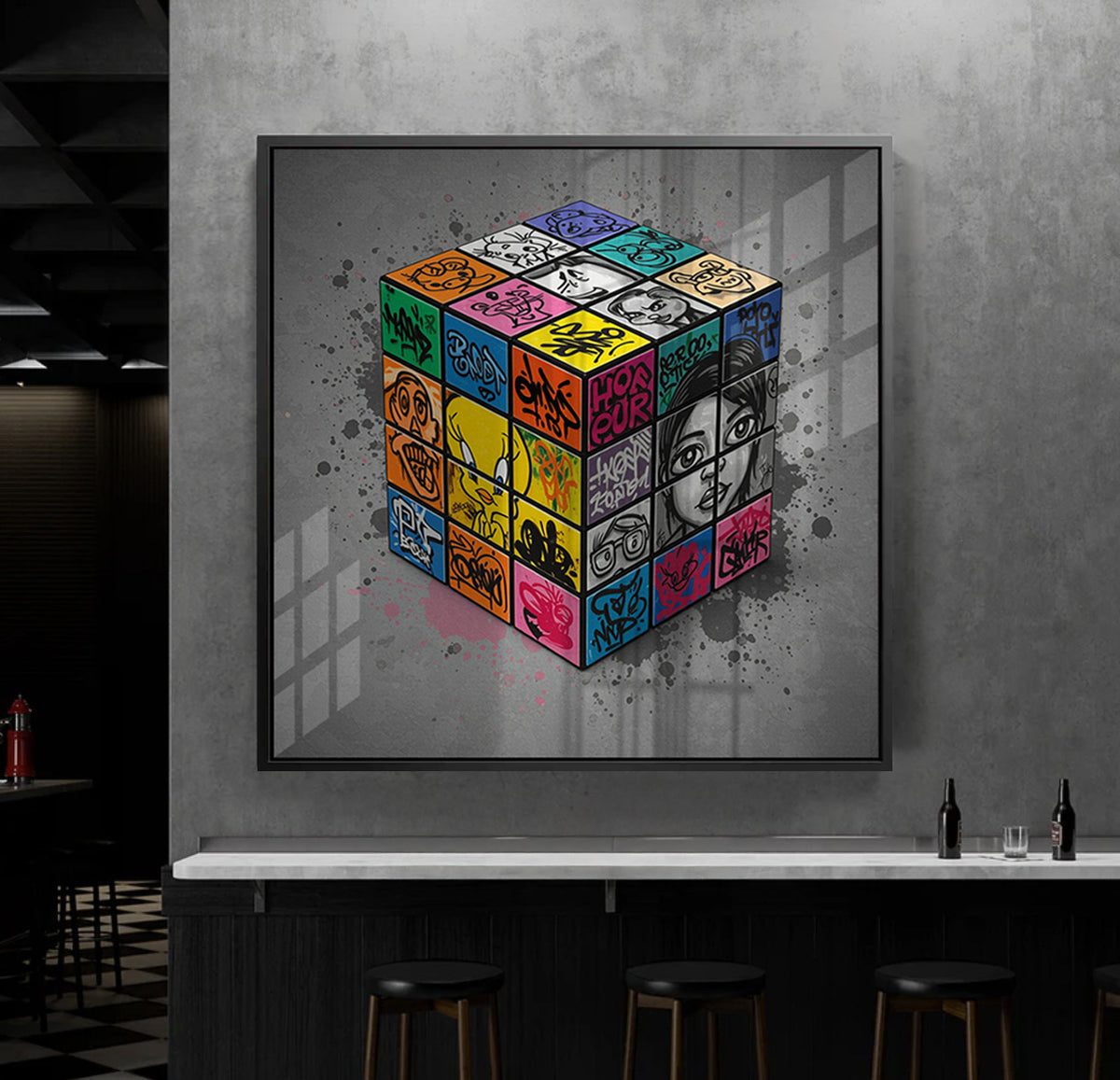 Street Art Puzzle - Acrylic - Jasmineart.ae