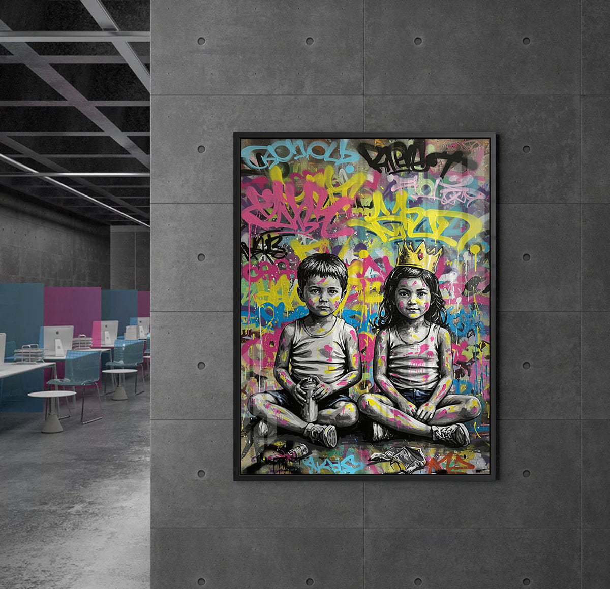 Graffiti Kingdom - Acrylic - Jasmineart.ae