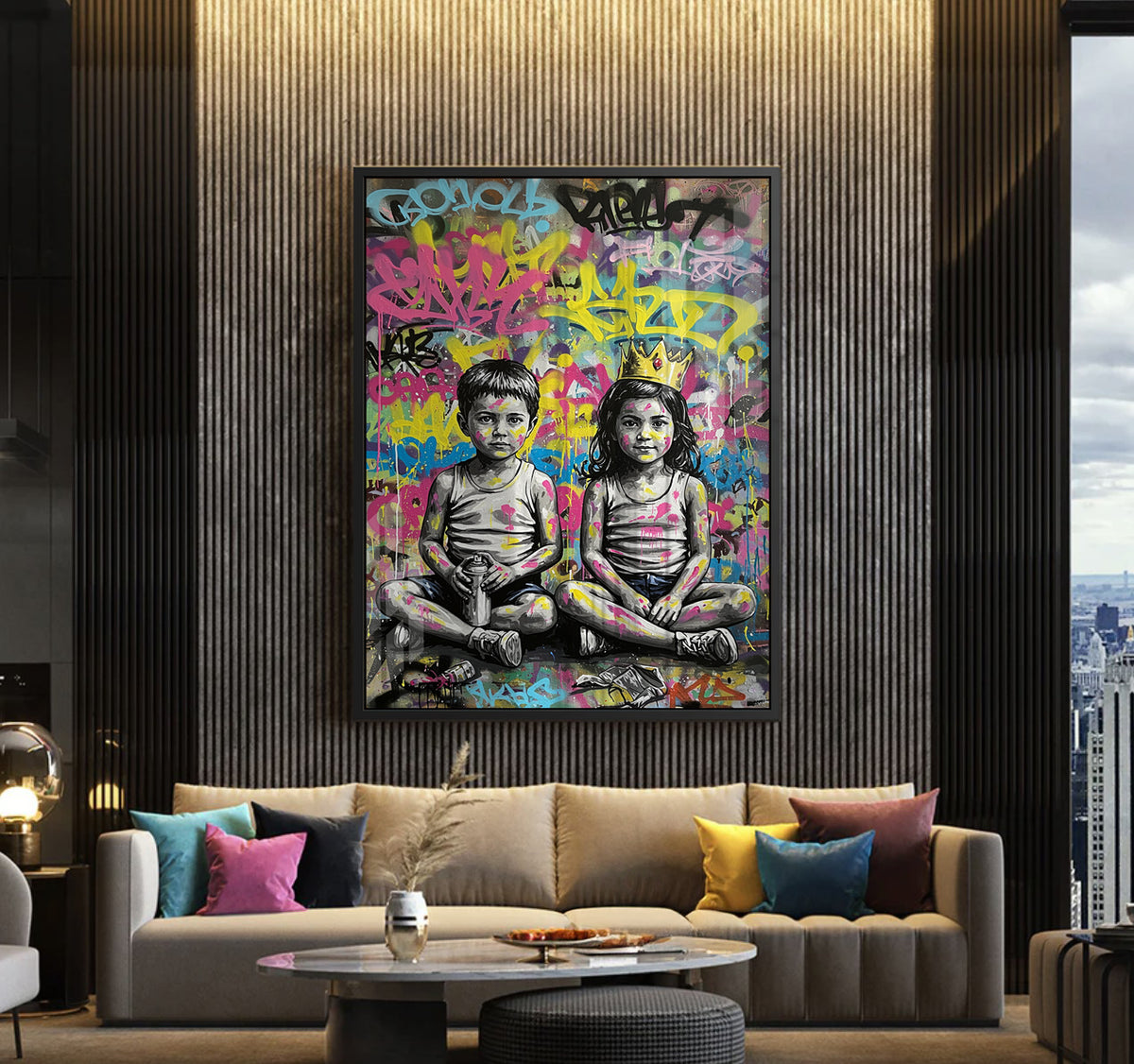Graffiti Kingdom - Acrylic - Jasmineart.ae
