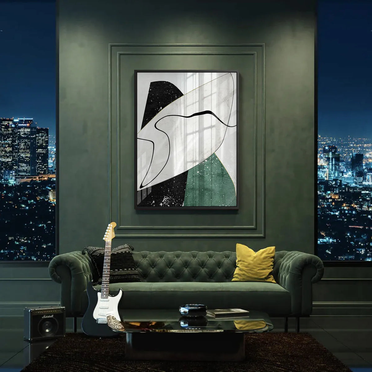 Veiled Geometry - Acrylic - Jasmineart.ae