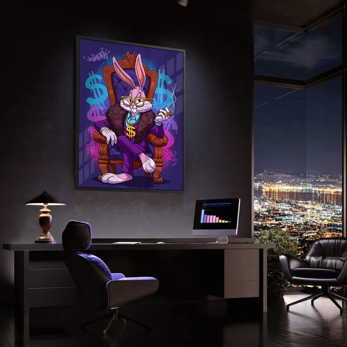 Boss Bunny - Acrylic - Jasmineart.ae