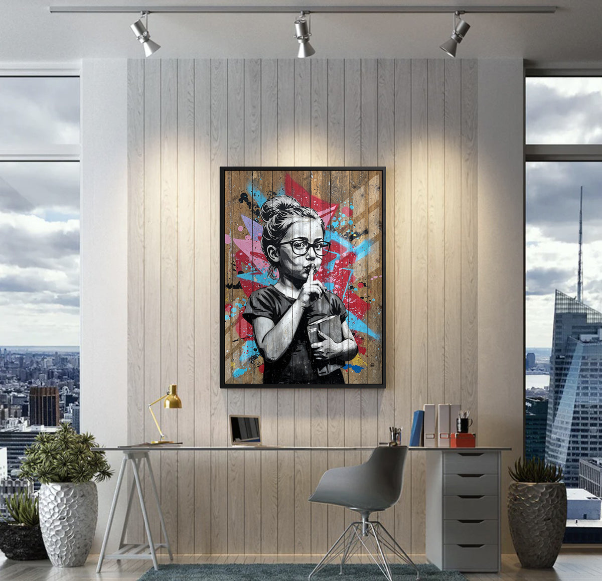 Shhh  - Acrylic - Jasmineart.ae