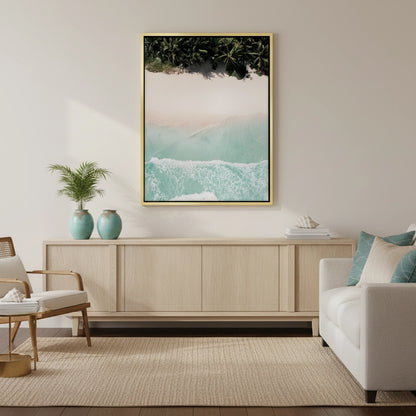 Aerial Turquoise Ocean - Canvas
