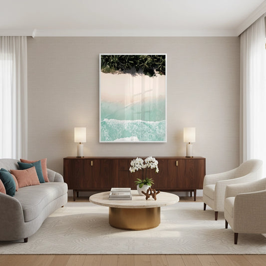 Aerial Turquoise Ocean - Fine Art