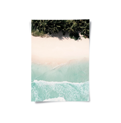 Aerial Turquoise Ocean - Poster