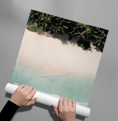 Aerial Turquoise Ocean - Poster