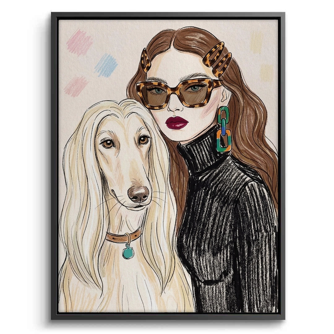 2Afghan Hound Fashion - Canvas