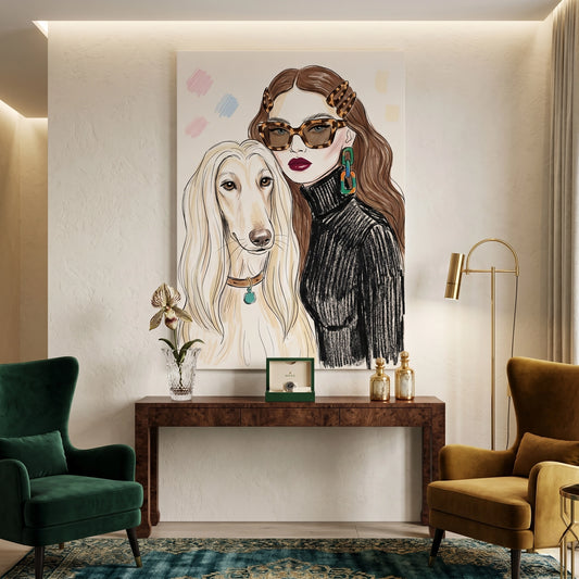 Afghan Hound Fashion - Canvas