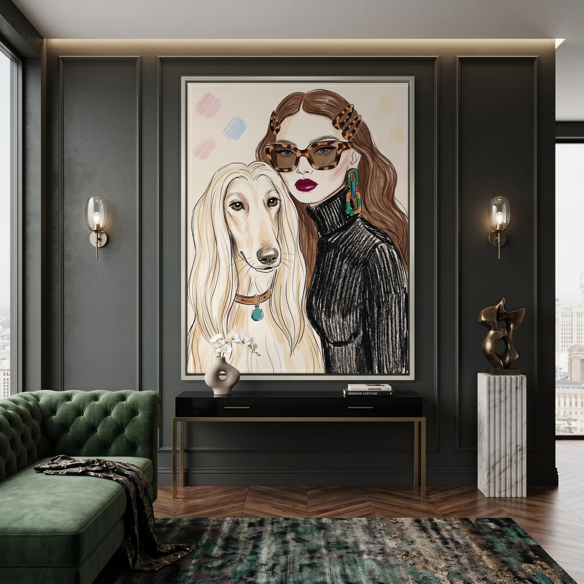 Afghan Hound Fashion - Canvas