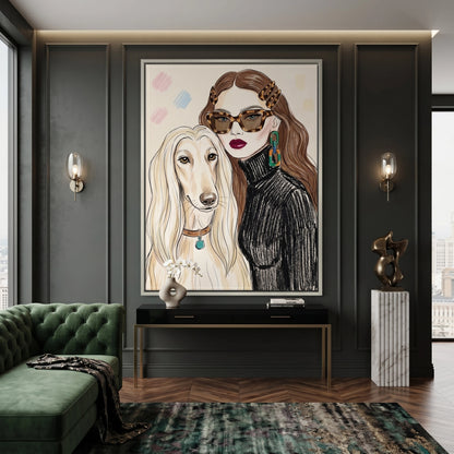 Afghan Hound Fashion - Canvas