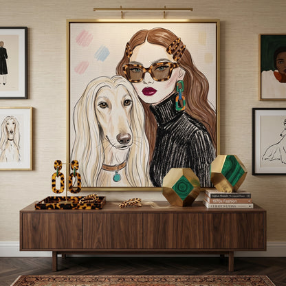 Afghan Hound Fashion - Canvas
