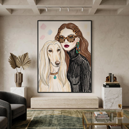 Afghan Hound Fashion - Canvas