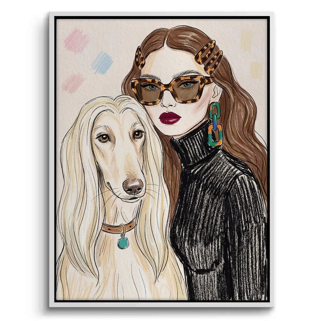 2Afghan Hound Fashion - Canvas