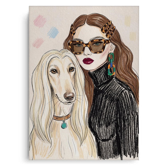 Afghan Hound Fashion - Canvas