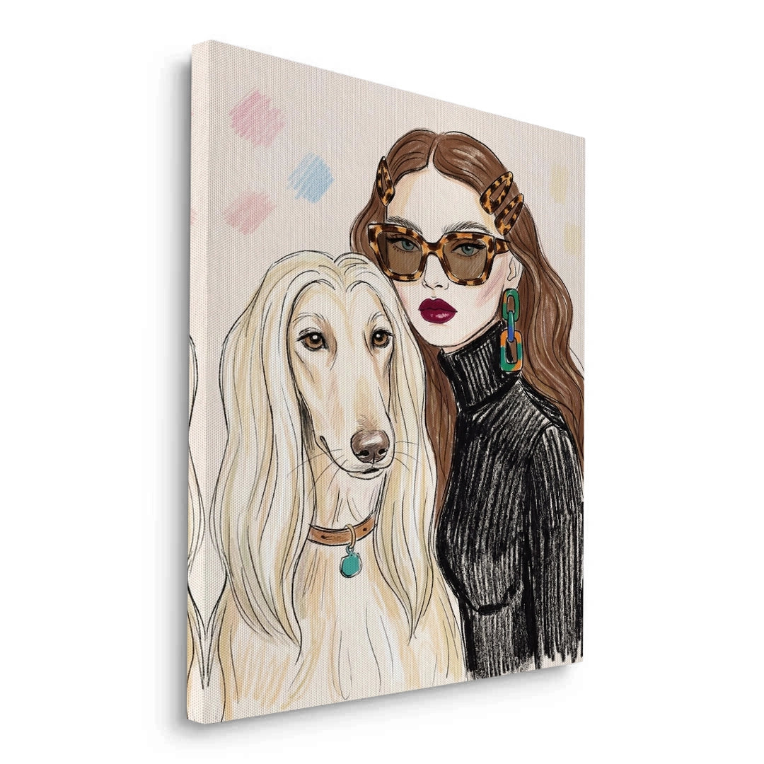 2Afghan Hound Fashion - Canvas