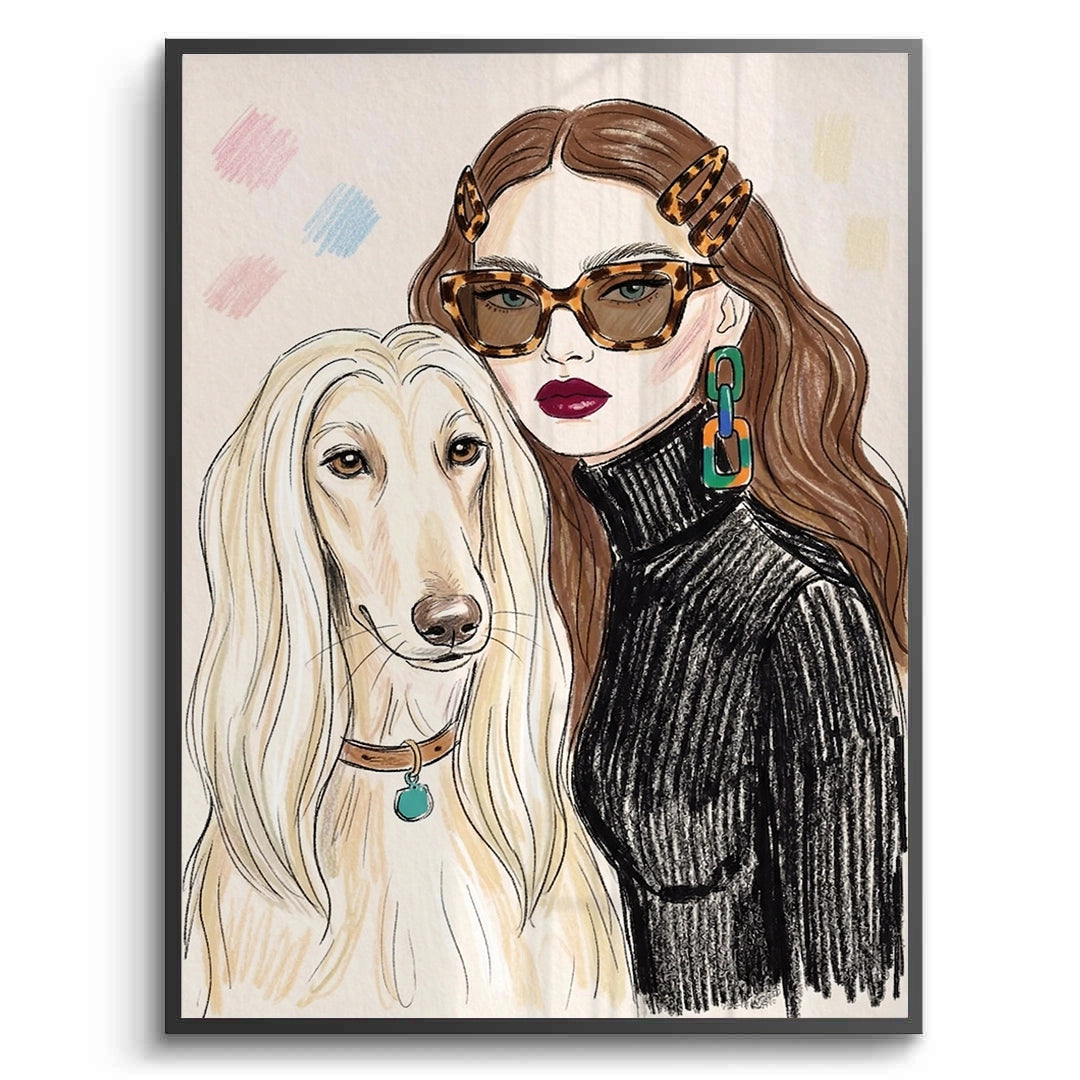2Afghan Hound Fashion - Fine Art