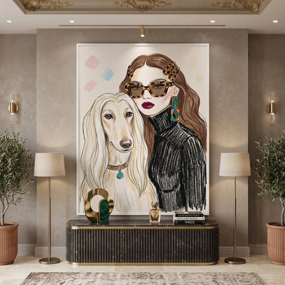 Afghan Hound Fashion - Fine Art