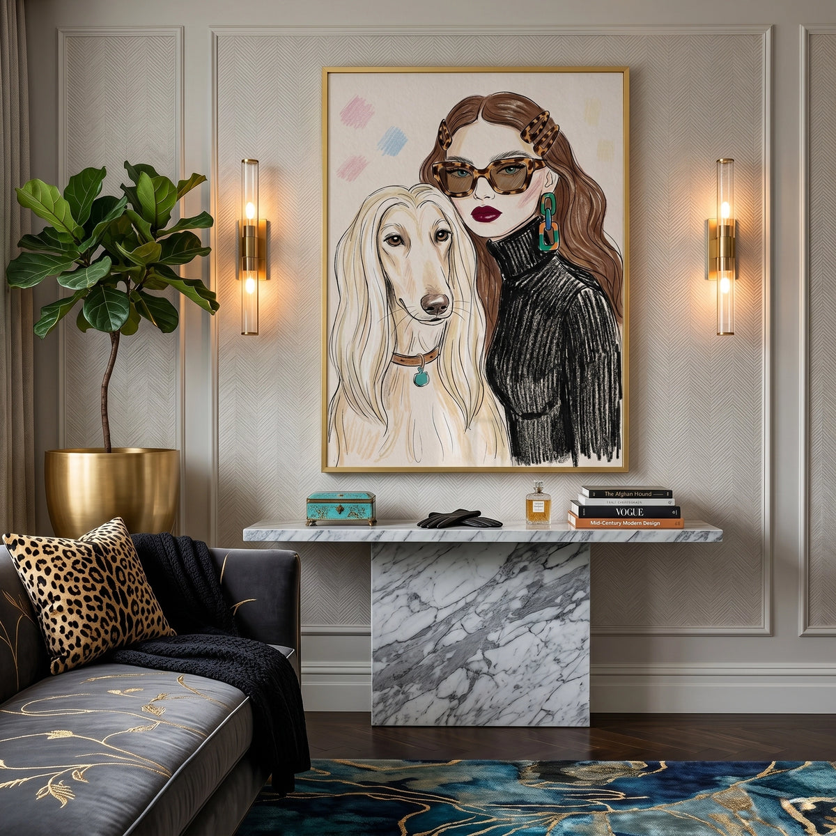 Afghan Hound Fashion - Fine Art