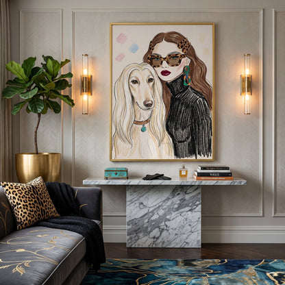 Afghan Hound Fashion - Fine Art