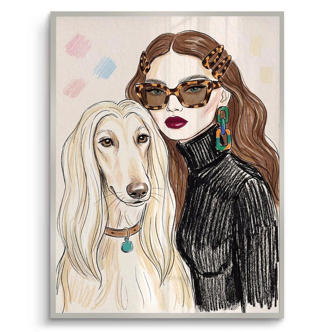2Afghan Hound Fashion - Fine Art